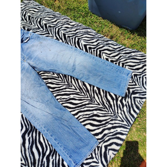 Vintage Polo Jeans Ralph Lauren Denim Mens 35x30 Loose Fit‎ Y2K Lightwash - Picture 5 of 14